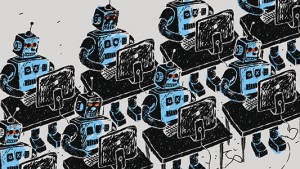 Group of Robots and personal computer